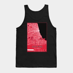 Chicago - City Street Map Tank Top